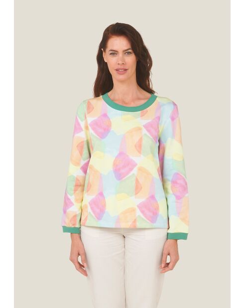 Jersey de algodón rosa Salsa Harlequin