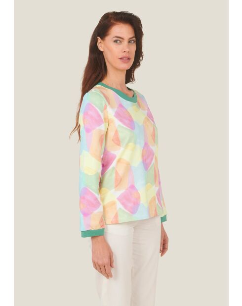 Jersey de algodón rosa Salsa Harlequin