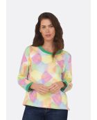 Pull en coton Salsa Arlequin rose