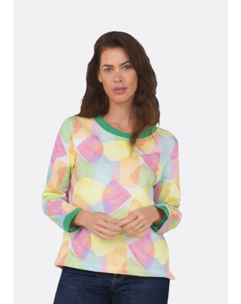 Jersey de algodón rosa Salsa Harlequin