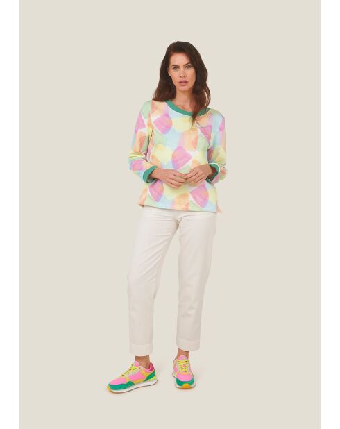 Jersey de algodón rosa Salsa Harlequin