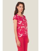 Rotes Baumwoll-T-Shirt Tokio Ombres