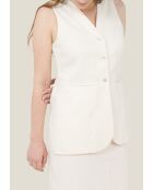Gilet Villa Uni in cotone ecrù
