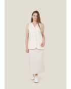 Gilet Villa Uni in cotone ecrù
