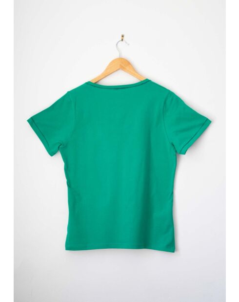 T-shirt en coton Teron Uni vert