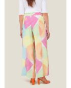 Pantalon Pinge Arlequin rose