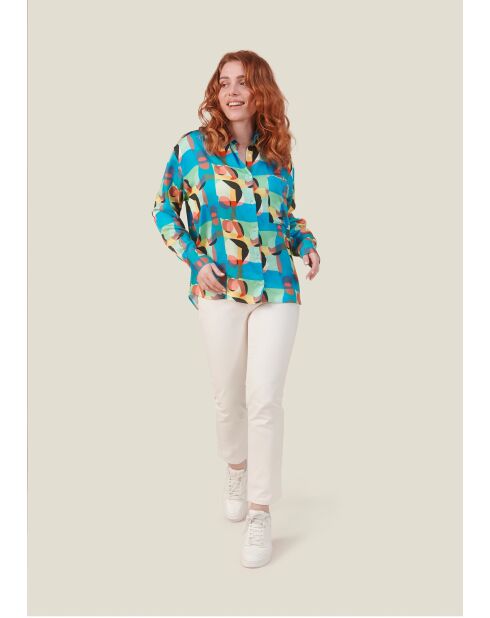 Cleo Prisme blauw hemd