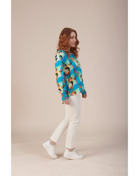 Cleo Prisme blauw hemd