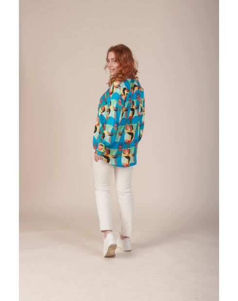 Cleo Prisme blauw hemd