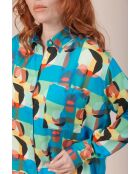 Cleo Prisme blauw hemd