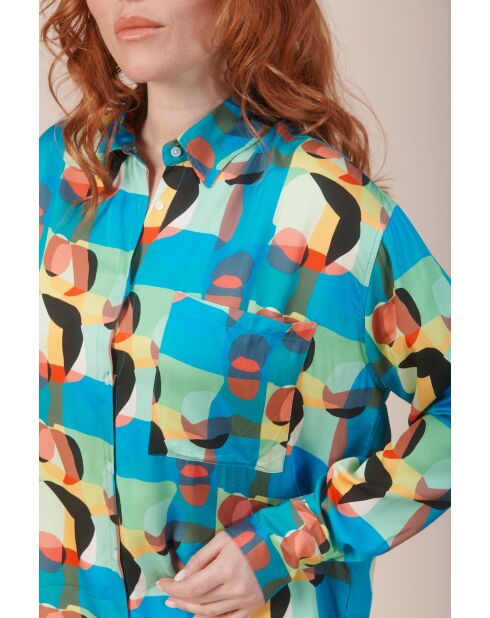 Cleo Prisme blauw hemd