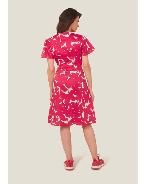 Robe en coton Ranno Ombres rouge
