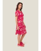 Vestido rojo de algodón Ranno Ombres