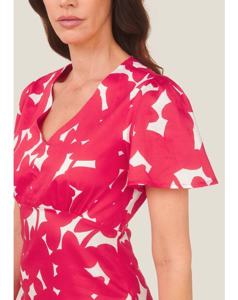 Robe en coton Ranno Ombres rouge