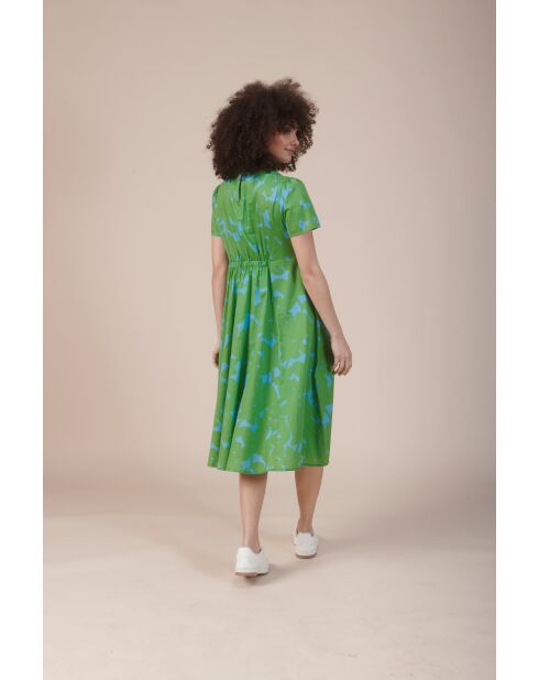 Grünes Baumwollkleid Recto Ombres