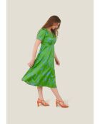 Grünes Baumwollkleid Recto Ombres