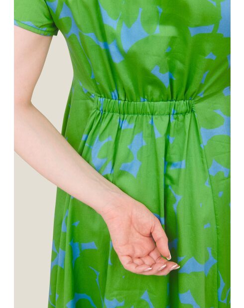 Grünes Baumwollkleid Recto Ombres