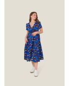 Recto Cairn blaues Baumwollkleid