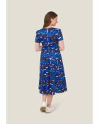 Recto Cairn blaues Baumwollkleid