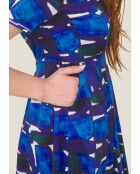 Recto Cairn blaues Baumwollkleid