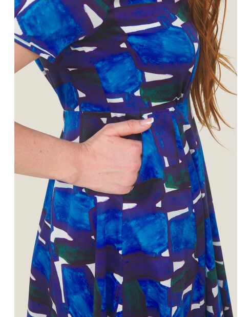 Recto Cairn blaues Baumwollkleid
