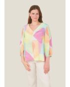 Chemise Talo Arlequin rose