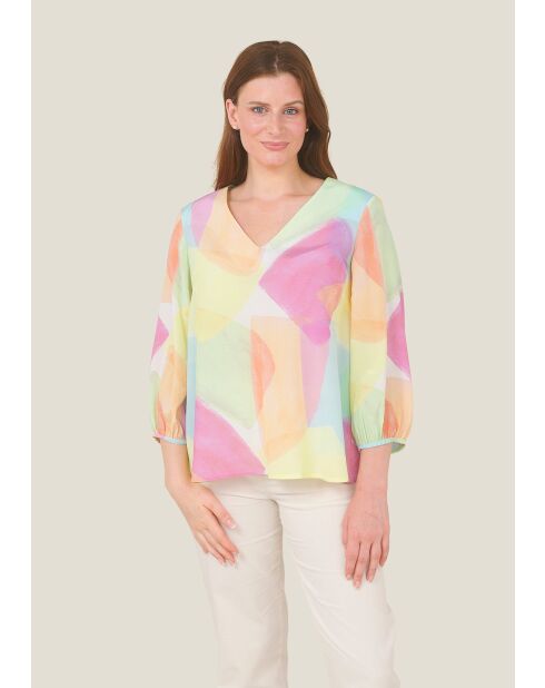 Chemise Talo Arlequin rose