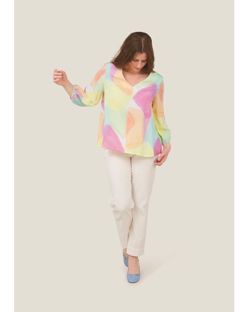 Chemise Talo Arlequin rose