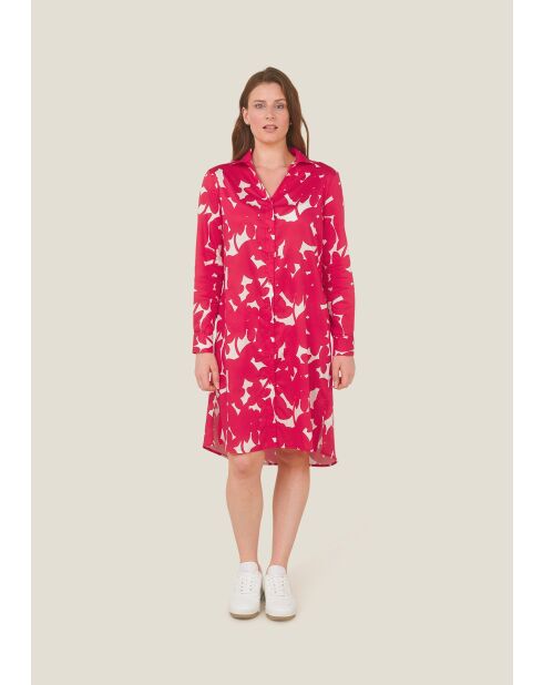Robe en coton Rolo Ombres rouge