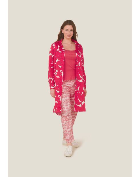 Robe en coton Rolo Ombres rouge