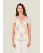 T-shirt en coton Toche Arlequin rose