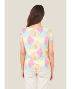 T-shirt en coton Toche Arlequin rose