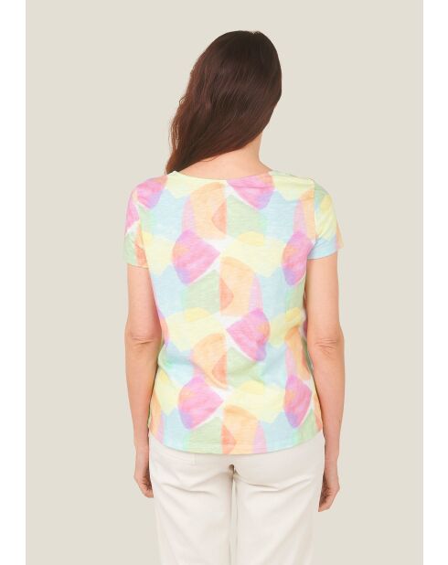 T-shirt en coton Toche Arlequin rose