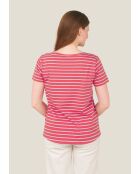 T-shirt en coton Tony Rayures lilas