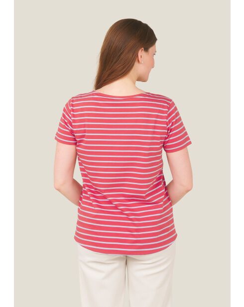 T-shirt en coton Tony Rayures lilas