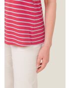 T-shirt en coton Tony Rayures lilas
