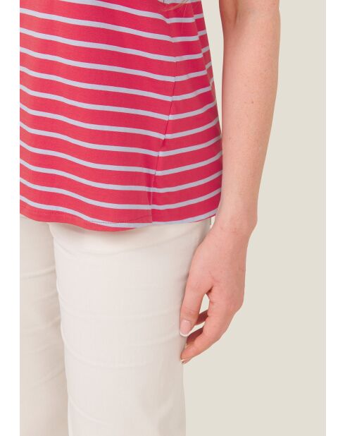 T-shirt en coton Tony Rayures lilas