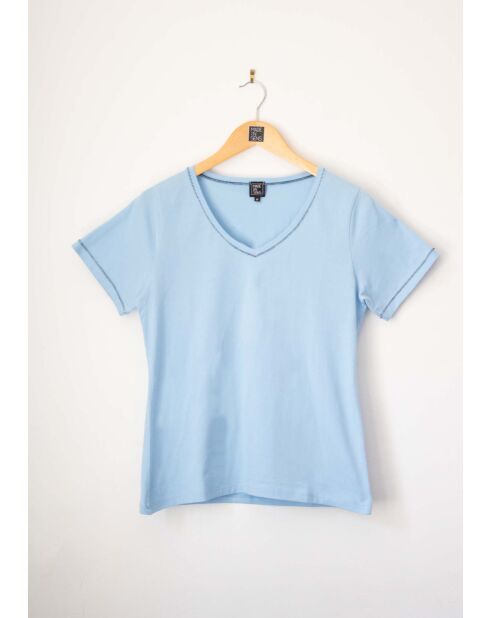 T-shirt en coton Teron Uni ciel
