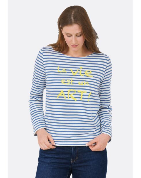 Marin Lavie gelbes Langarmshirt aus Baumwolle