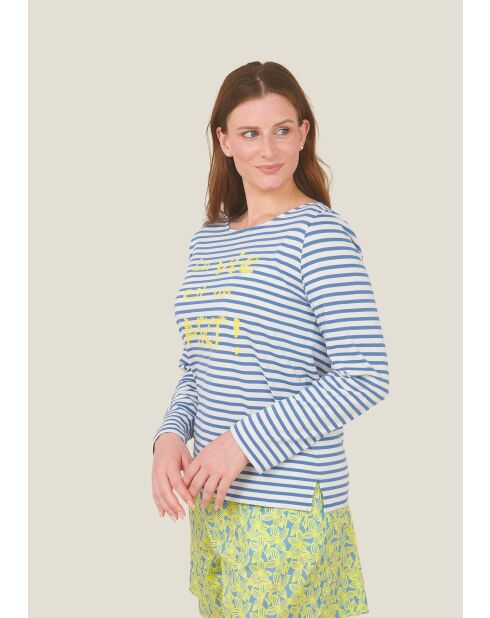 Marin Lavie gelbes Langarmshirt aus Baumwolle