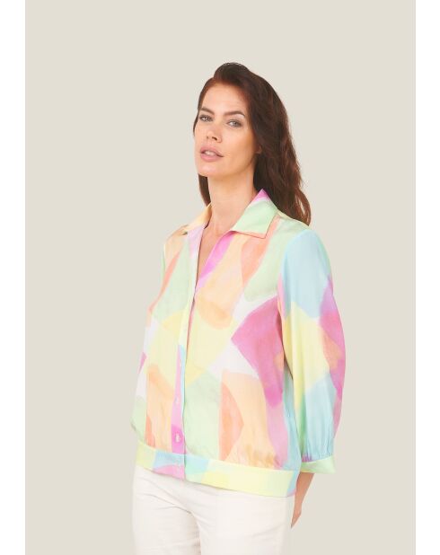 Chemise Cembi Arlequin rose