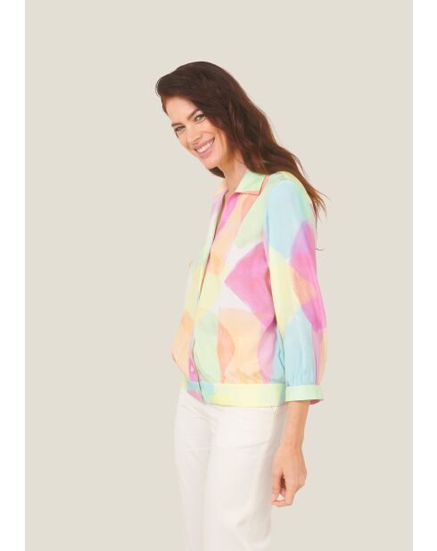 Chemise Cembi Arlequin rose