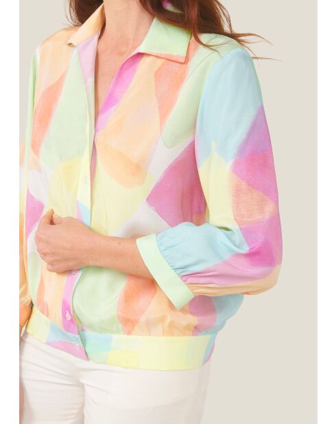 Chemise Cembi Arlequin rose