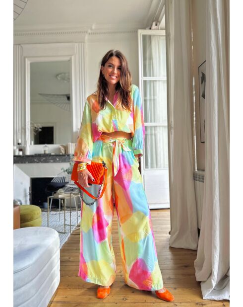 Chemise Cembi Arlequin rose
