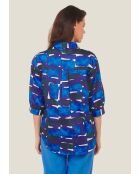 Chani Cairn blaues Baumwollhemd