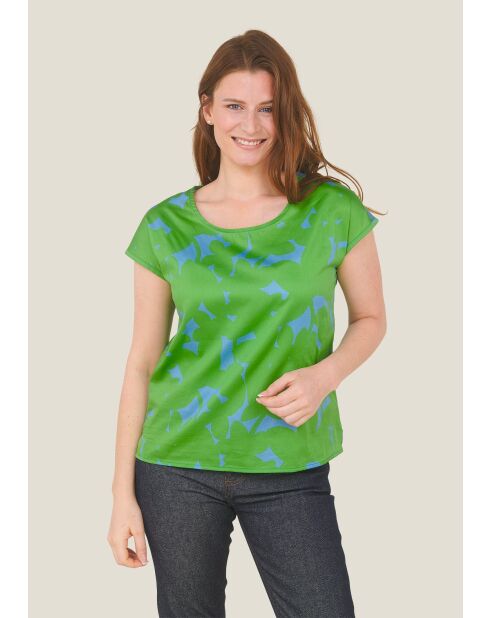 T-shirt en coton Tokio Ombres verte
