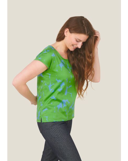 T-shirt en coton Tokio Ombres verte