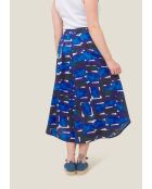 Jasper Cairn blauwe katoenen rok