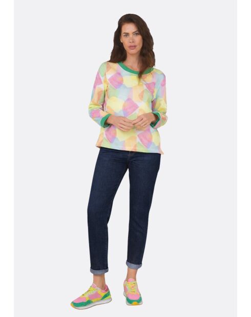 Jersey de algodón rosa Salsa Harlequin