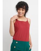 Camiseta de algodón burdeos Tedev Uni
